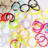 超實用 高質感 圓面 不傷髮 髮圈 2入 特價：$3