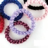 超實用 高質感 圓面 不傷髮 花邊髮圈 1入 特價：$3