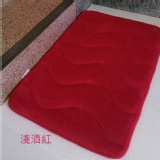 珊瑚絨吸水記憶地墊- 淺酒紅 40x60cm