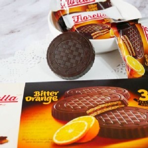 Fiorella 芙芮拿 巧克力圓餅 柑橘黑巧口味4盒一組
