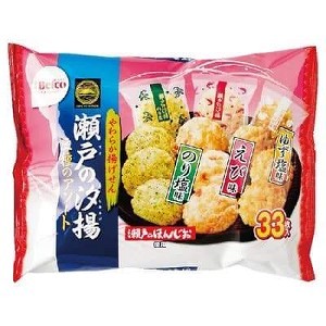 日本米果大廠龜田瀨戶-奢華三味米果-海老/青海苔/柑柚