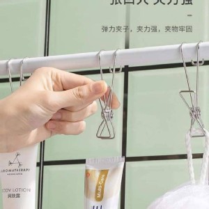 🏠不鏽鋼帶鉤萬用夾10入/組