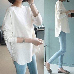 日本樂天爆款🔔棉質長袖上衣 白色