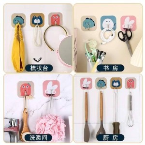 🏠 卡通強力免打孔無痕掛勾（10入)