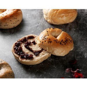 黑糖紅豆麻糬貝果