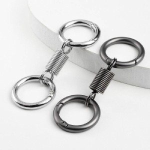 🛒實用彈簧雙圈鑰匙扣3入
