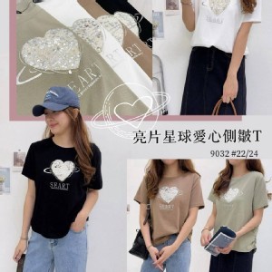 獨家訂製🛒亮片星球愛心棉上衣