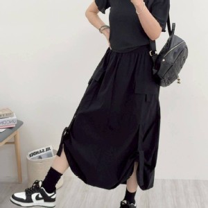 🏠輕機能涼感工裝抽繩裙❤️