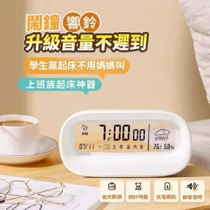 🏠多功能極簡透明電子鬧鐘💖