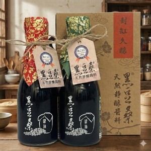 黑豆桑 小厚黑金禮盒(厚黑金醬油+小紅金醬油)