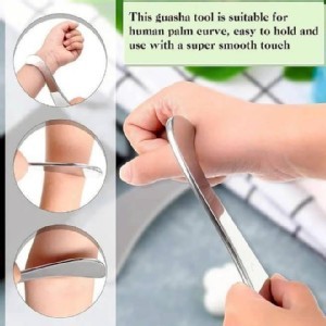 放鬆神器🏠S 型不鏽鋼金屬筋膜刀刮痧(附絨布收納袋)♥️