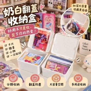 🏠翻蓋式卡扣防塵收納盒 3入/包