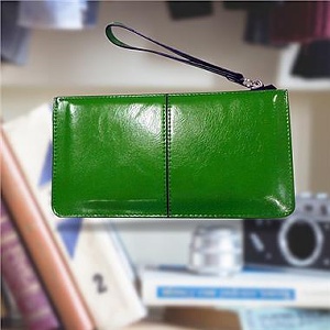 韓版手機三層手拿包-綠