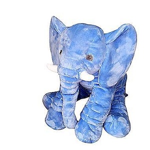 第六批，大象絨毛抱枕-藍