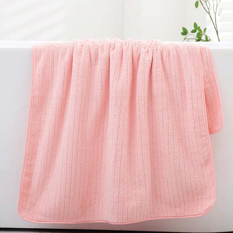 【星紅織品】雲朵直條紋瞬吸絲絨浴巾