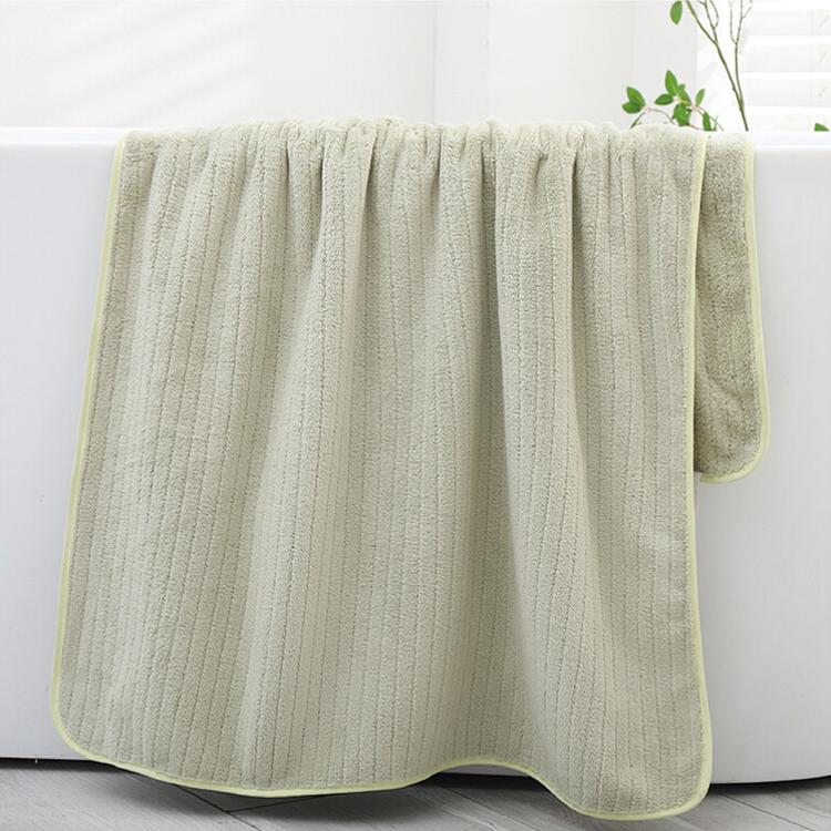 【星紅織品】雲朵直條紋瞬吸絲絨浴巾