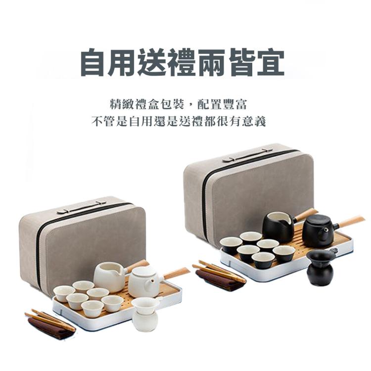 【CityStar】木柄側把壺粗陶旅行茶具套組