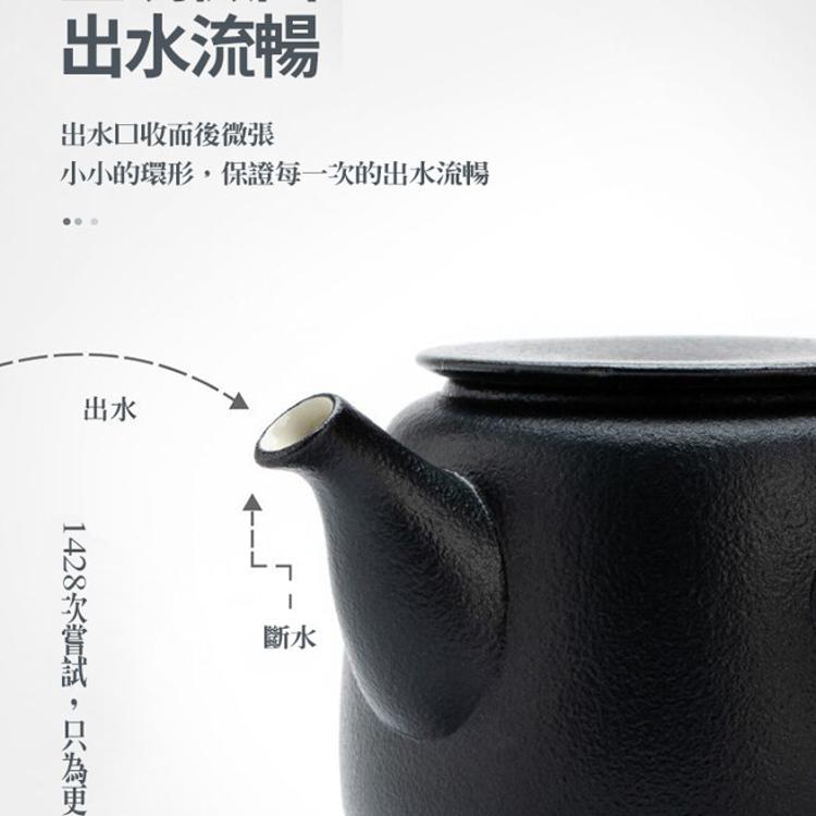 【CityStar】木柄側把壺粗陶旅行茶具套組