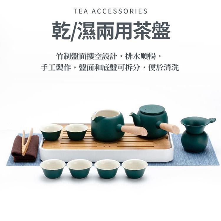 【CityStar】木柄側把壺粗陶旅行茶具套組