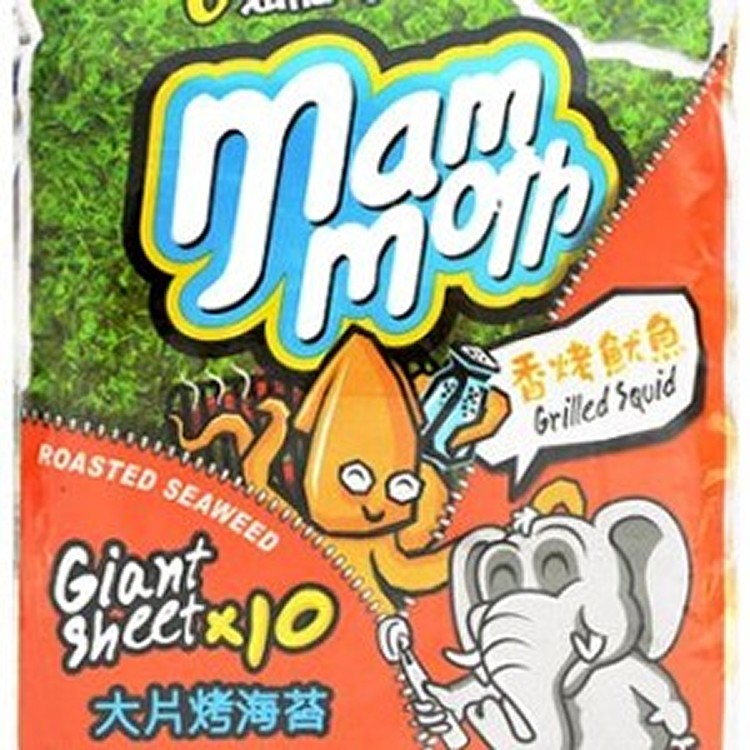 mm大象-泰式烤海苔(烤魷魚味)橘/60g一組2包