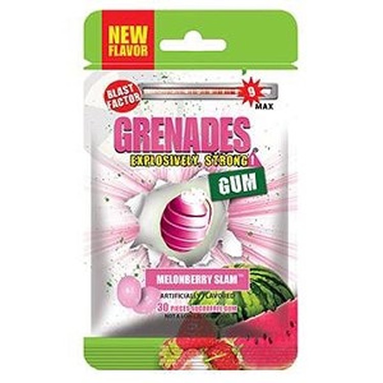 Grenades Gum 爆涼手榴彈口香糖/蜜瓜莓果口味/60g