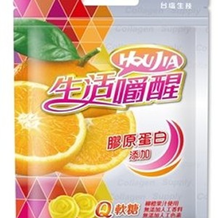 生活嚼醒 Q軟糖-膠原柳橙50g*4包一組