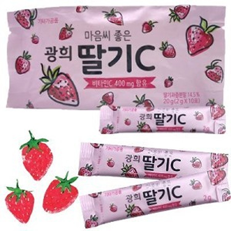 韓國草莓VC維他命粉 = 2g X 10條 X 2組