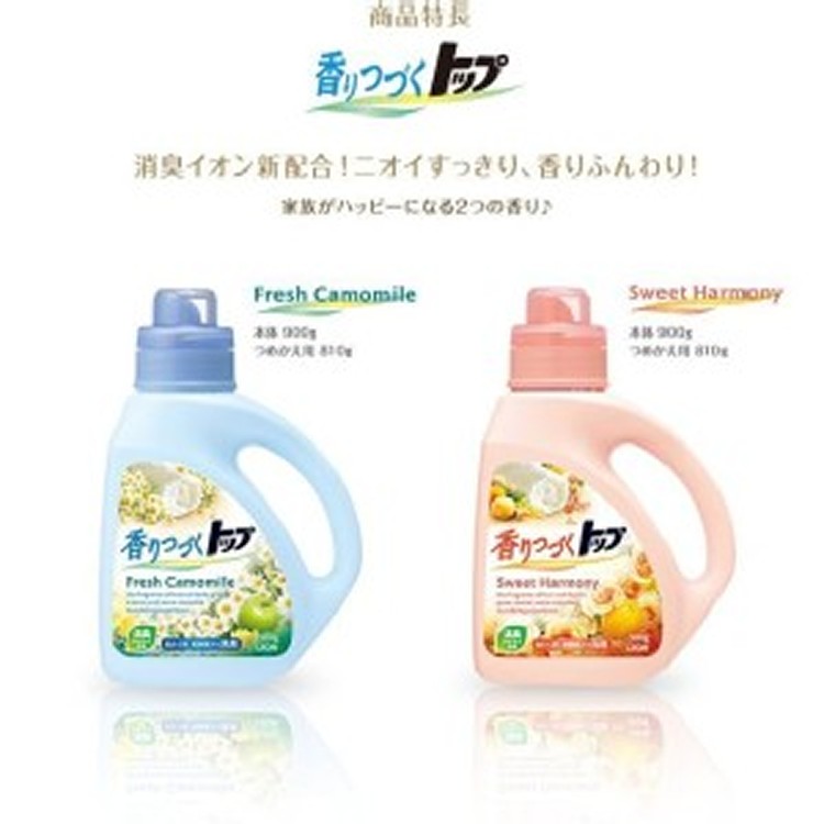 LION獅王 TOP香氛柔軟洗衣精-甜美花果 900g