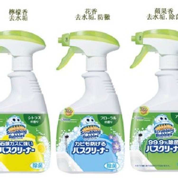 Johnson 莊臣 浴室水垢清潔泡沫噴霧 蘋果香 去水垢.除菌