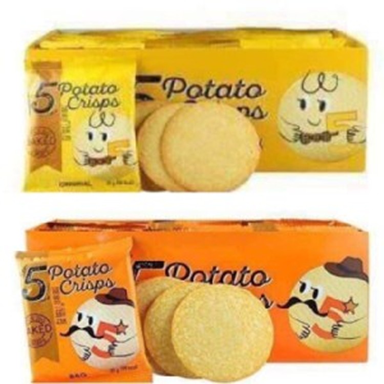 Five洋芋薄脆餅大包裝600g 經典原味黃色
