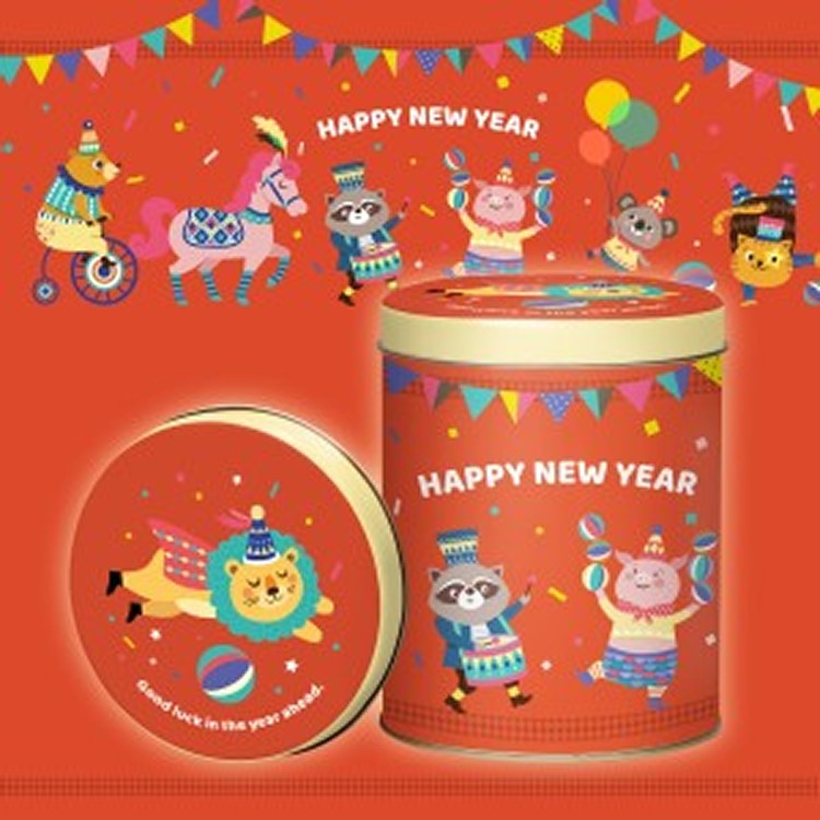 動物紅馬戲團罐爆米花