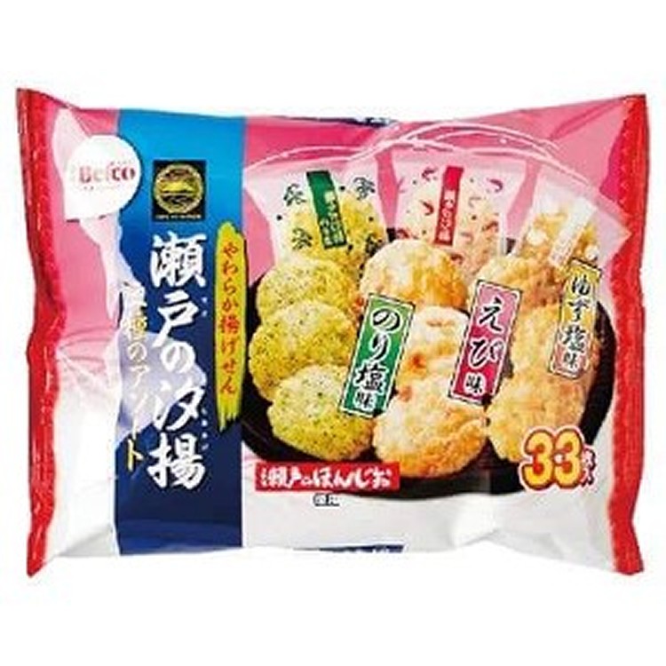 日本米果大廠龜田瀨戶-奢華三味米果-海老/青海苔/柑柚