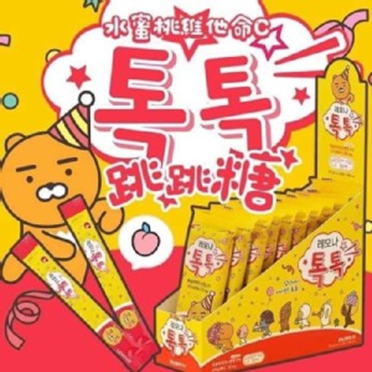 韓國製水蜜桃維他命C跳跳糖 2g x 10包組