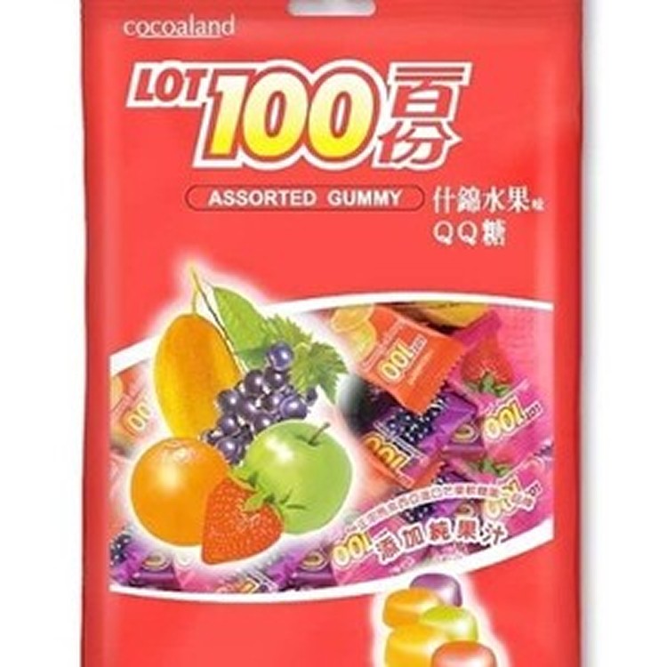 LOT 100份新鮮水果QQ軟糖 綜合水果 X 2包組