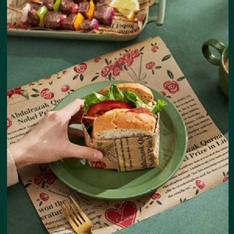 🏠輕食光復古烘焙吸油紙8米