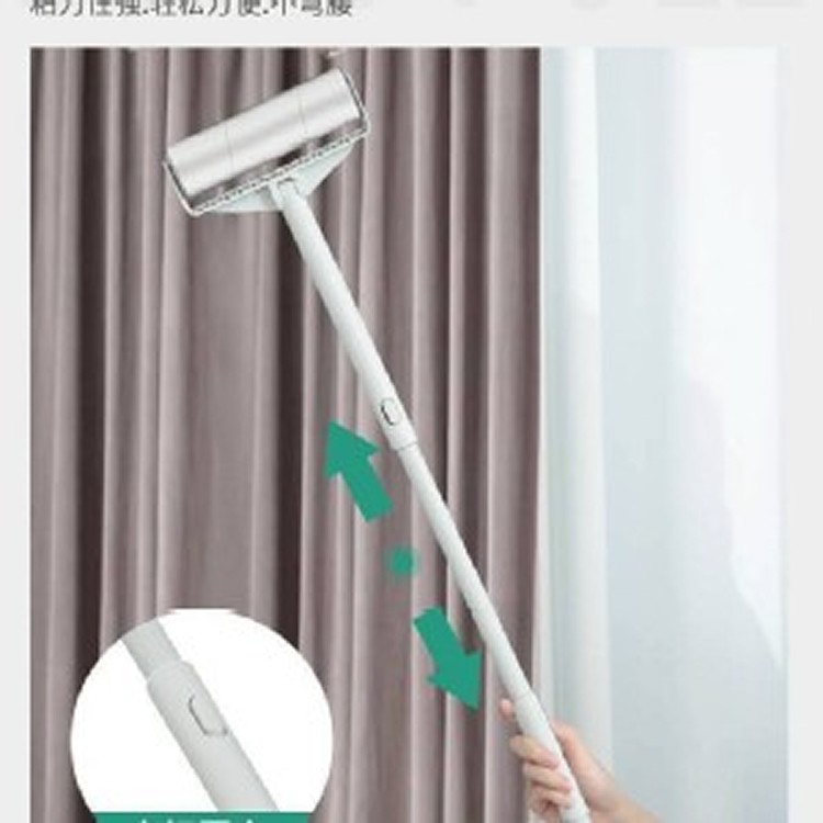 🏠好乾淨加厚長柄黏塵滾輪💖1柄1捲紙