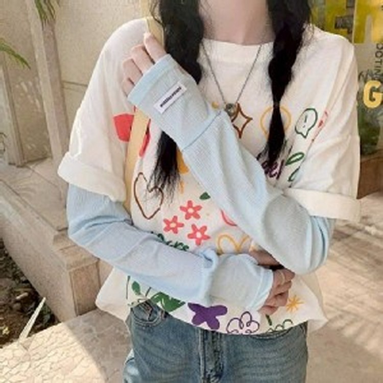 🛒最新款-壓皺冰絲防曬袖套