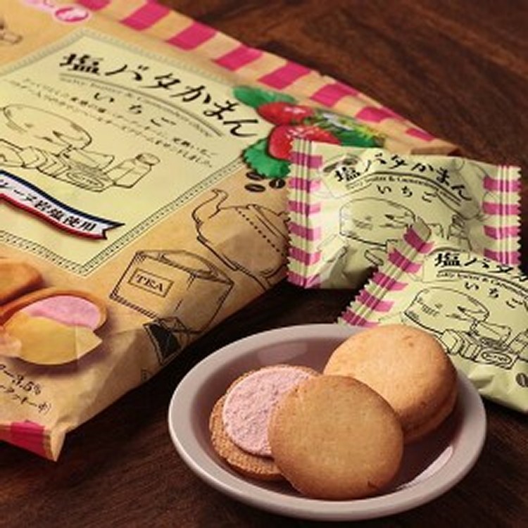 [日本🇯🇵寶製 鹽起司草莓夾心餅/102g]
