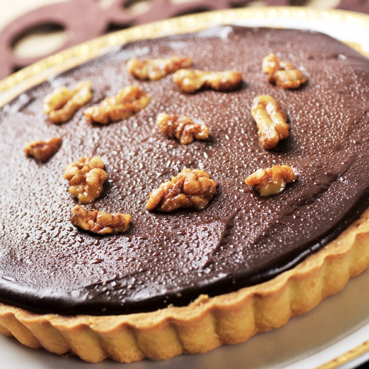 美國核桃72%巧克力法式甜點塔-6吋