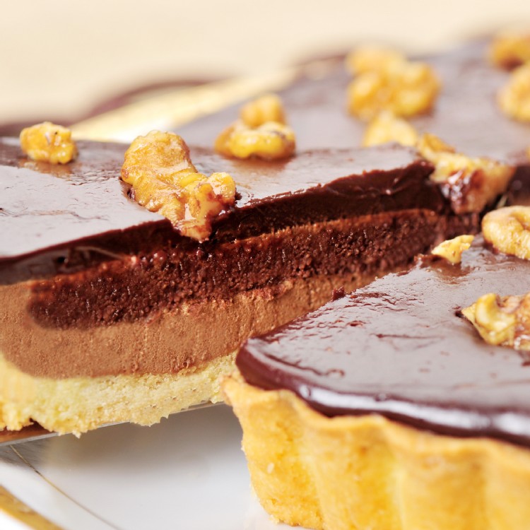 美國核桃72%巧克力法式甜點塔-6吋