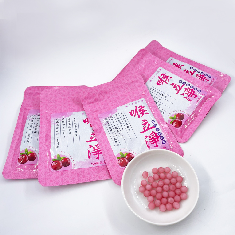 喉立淨，尤加利草本精油，蔓越莓花青素，維他命E抗直化，胡椒薄荷提神口氣清新，尤加利草本精油，蔓越莓花青素，維他命 E抗氧化，胡椒薄荷提神口氣清新，拍他命E抗真化，胡椒薄荷提神口氣清新，日本車科.喉立淨，220毫克，0毫克/粒。