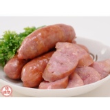 杏鮑菇香腸 型 號： SS003, 採用國產新鮮杏鮑菇, 經黃金比例調製而成