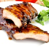 【秋吉碳烤】學區美食推薦★碳烤豬肋排★ 為龍小排，整排11-12肋；滿額贈主購超值好禮 特價：$179