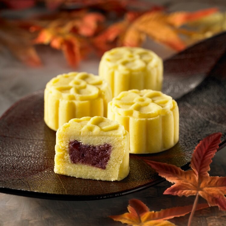 【手信坊】桐花綠豆糕15顆/盒 (口味:蜜紅豆) 全素 (附提袋)