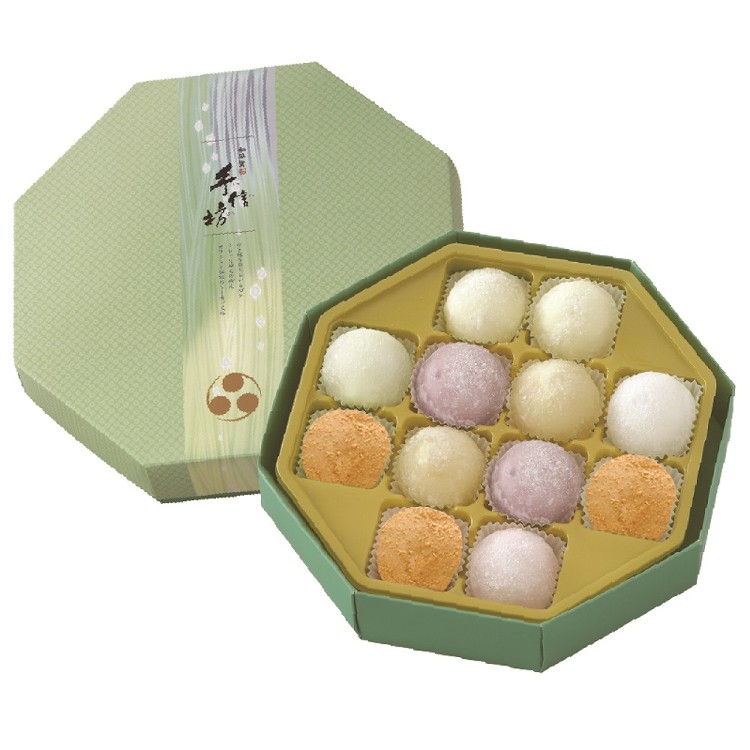 【手信坊】綜合雪菓禮盒 12入/盒 (11種口味) 奶素 | 冷凍配送 | 禮盒 (附提袋)