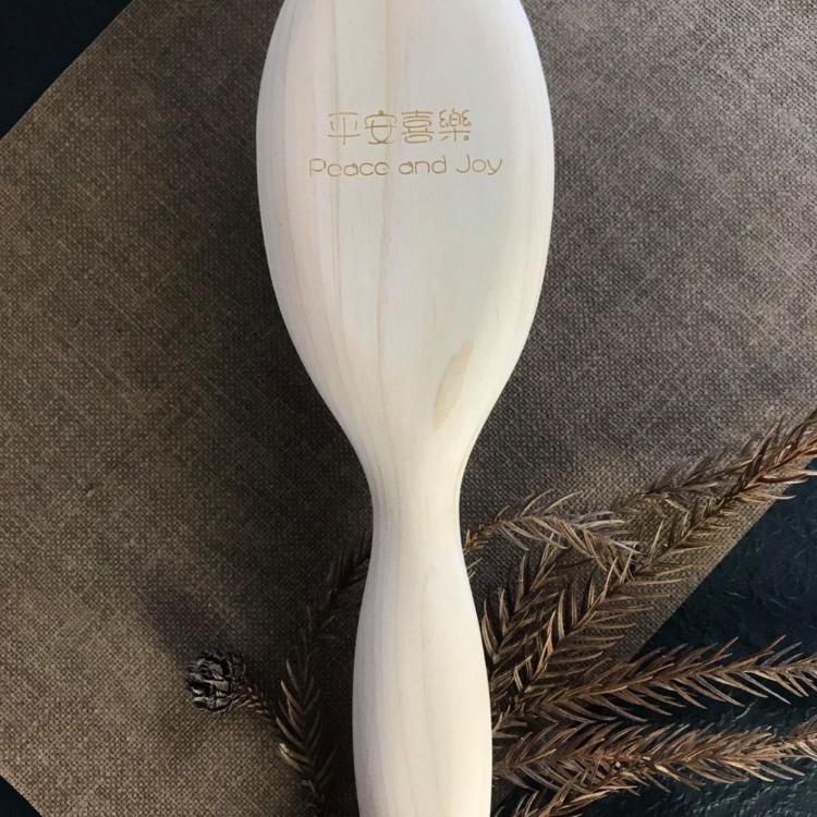 【TiSmoo】純鈦手工檜木長柄髮梳