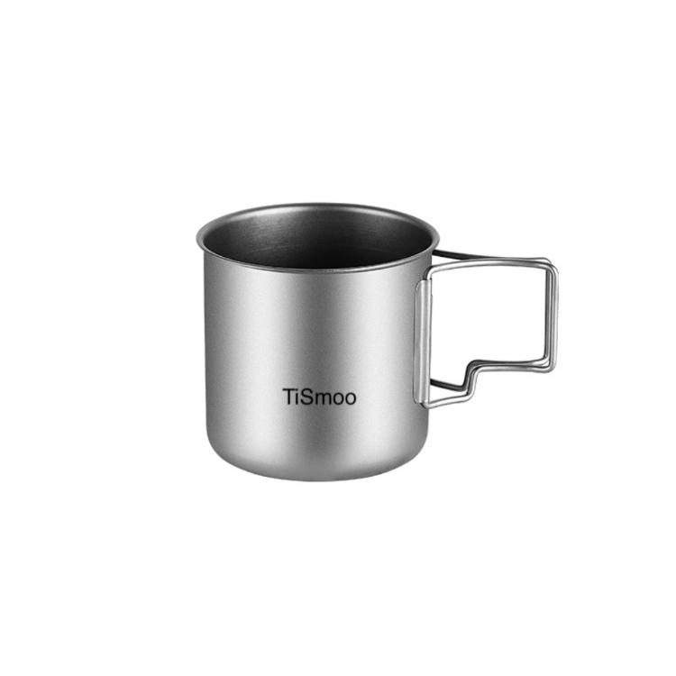 【TiSmoo】純鈦杯帶杯蓋戶外露營旅行登山健行