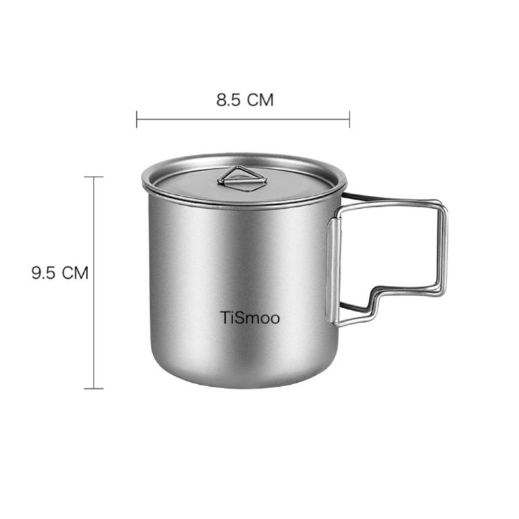【TiSmoo】純鈦杯帶杯蓋戶外露營旅行登山健行