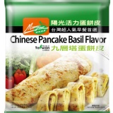 媽咪廚房-九層塔蛋餅皮。 550g/10片/包。