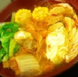 鍋燒雞絲麵 【低溫類】試吃價,1人份湯料齊全,韓式泡菜風味。【純素】